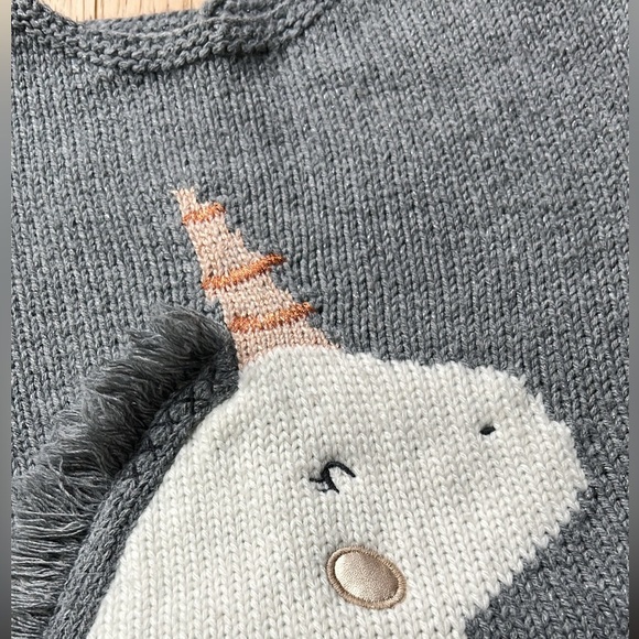 ⭐️BOGO FREE⭐️ ZARA kids knitwear unicorn sweater - Picture 2 of 3